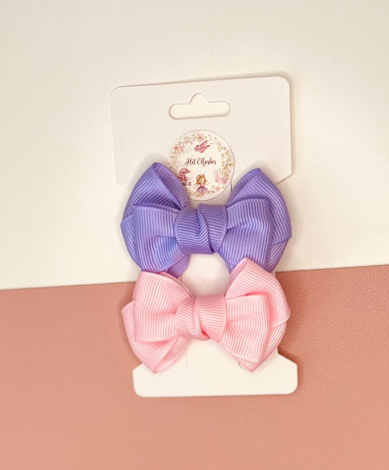 Aligator clip duo roze en paars