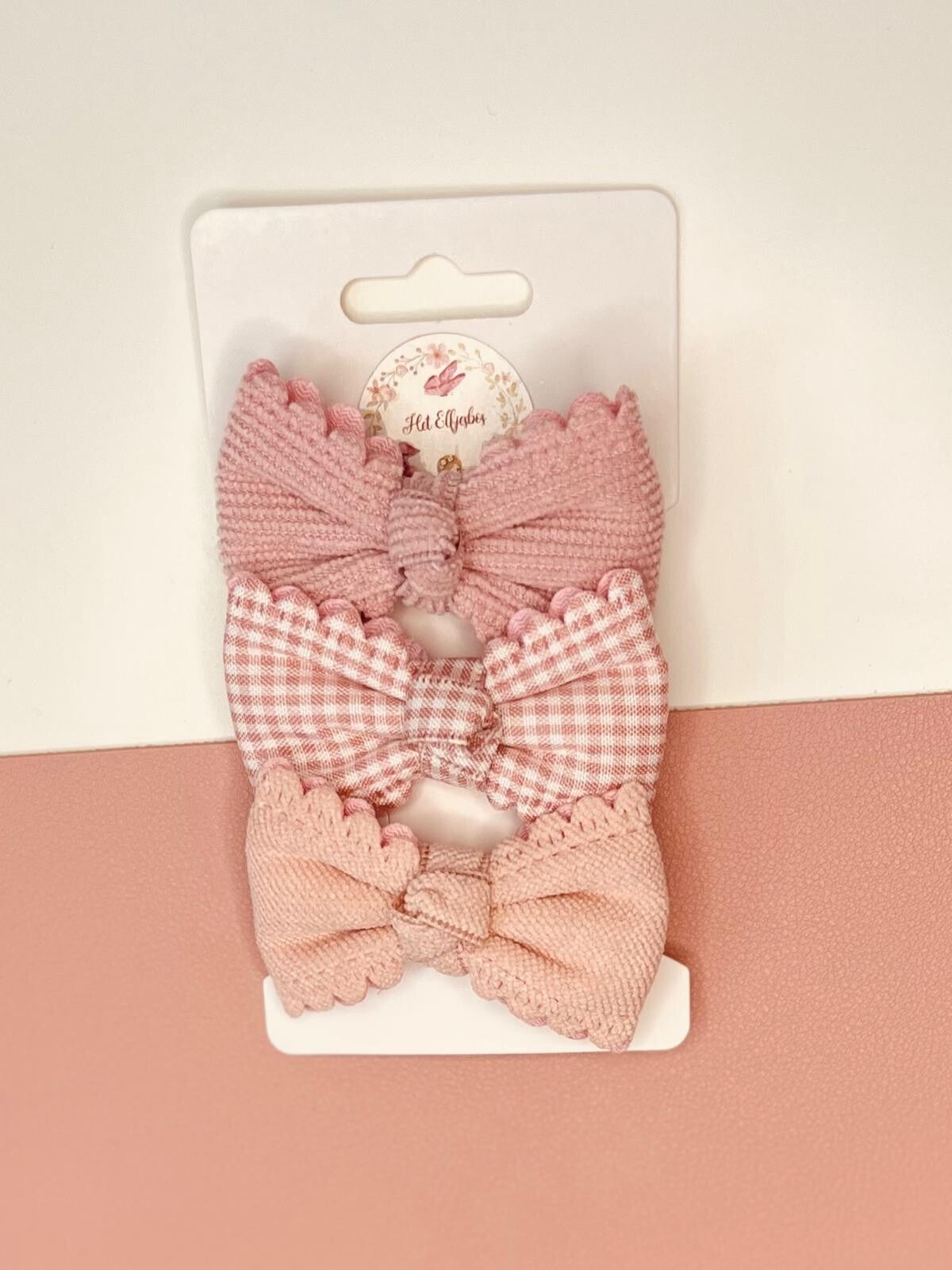 Aligator clip trio oud roze rib