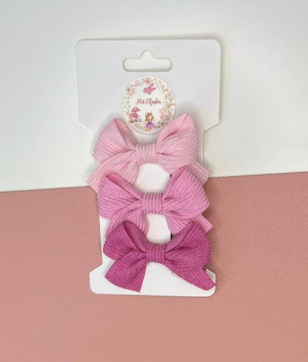 Aligator clip trio roze