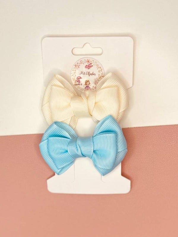 Aligator clip blauw en wit