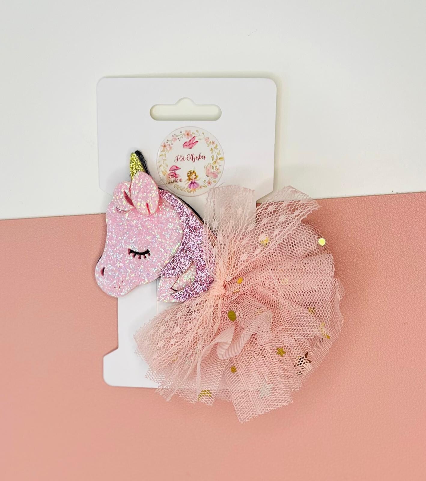 Aligator clip glitter unicorn