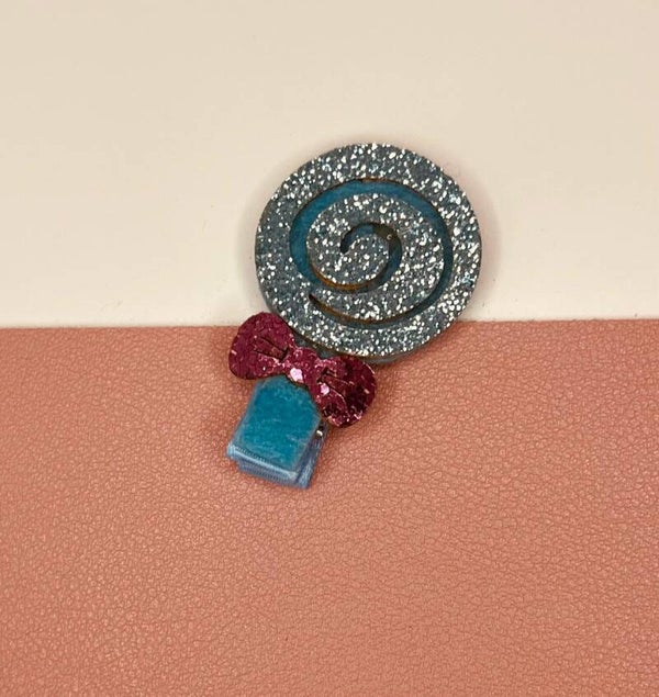 Aligator clip lolly blauw