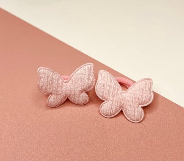 Elastiekjes mousseline roze vlinders