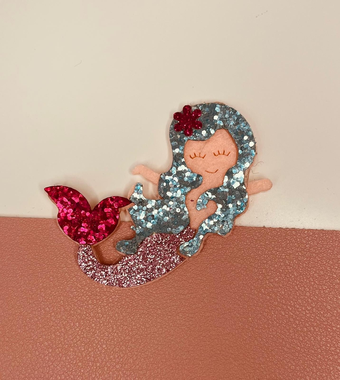 Aligator clip zeemeermin blauw