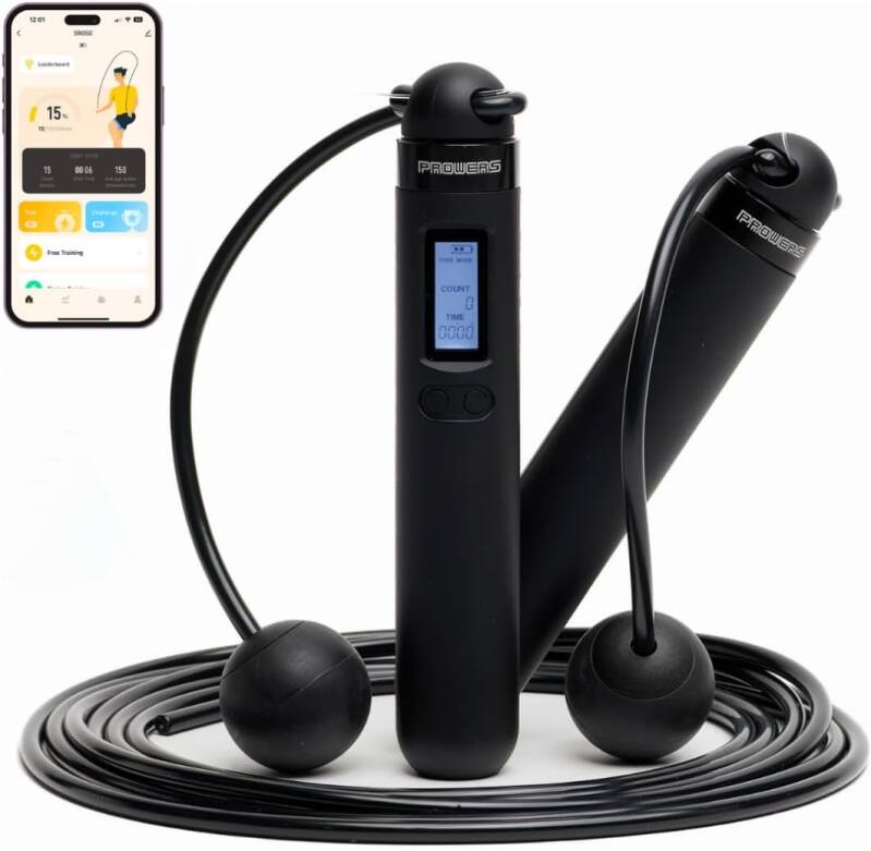 Corde à sauter connectée sans Fil avec compteur calories , application entrainement, analyse des séances...