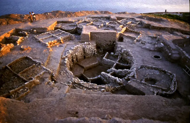 Le site archéologique de  Jerf el Ahmar (Syrie).
