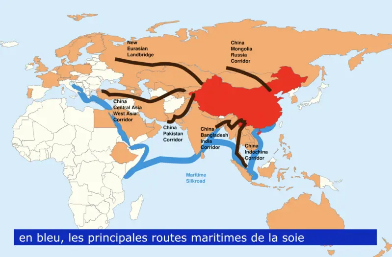 routes terrestres et maritimes de la soie