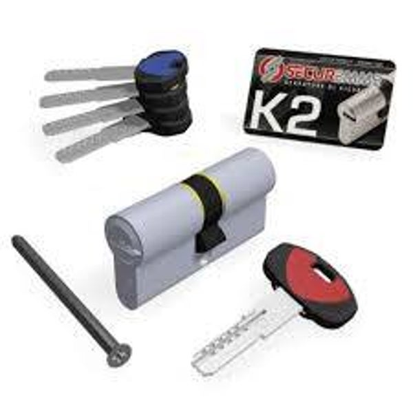CILINDRO SECUREMME K2 mm.65 30-35 5CHIAVI + 1 CHIAVE CANTIERE