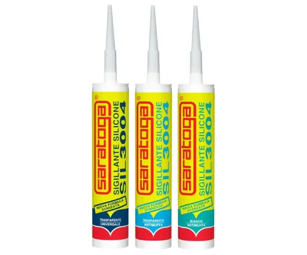 SILICONE ACETICO TRASPARENTE ANTIMUFFA SARATOGA 3004