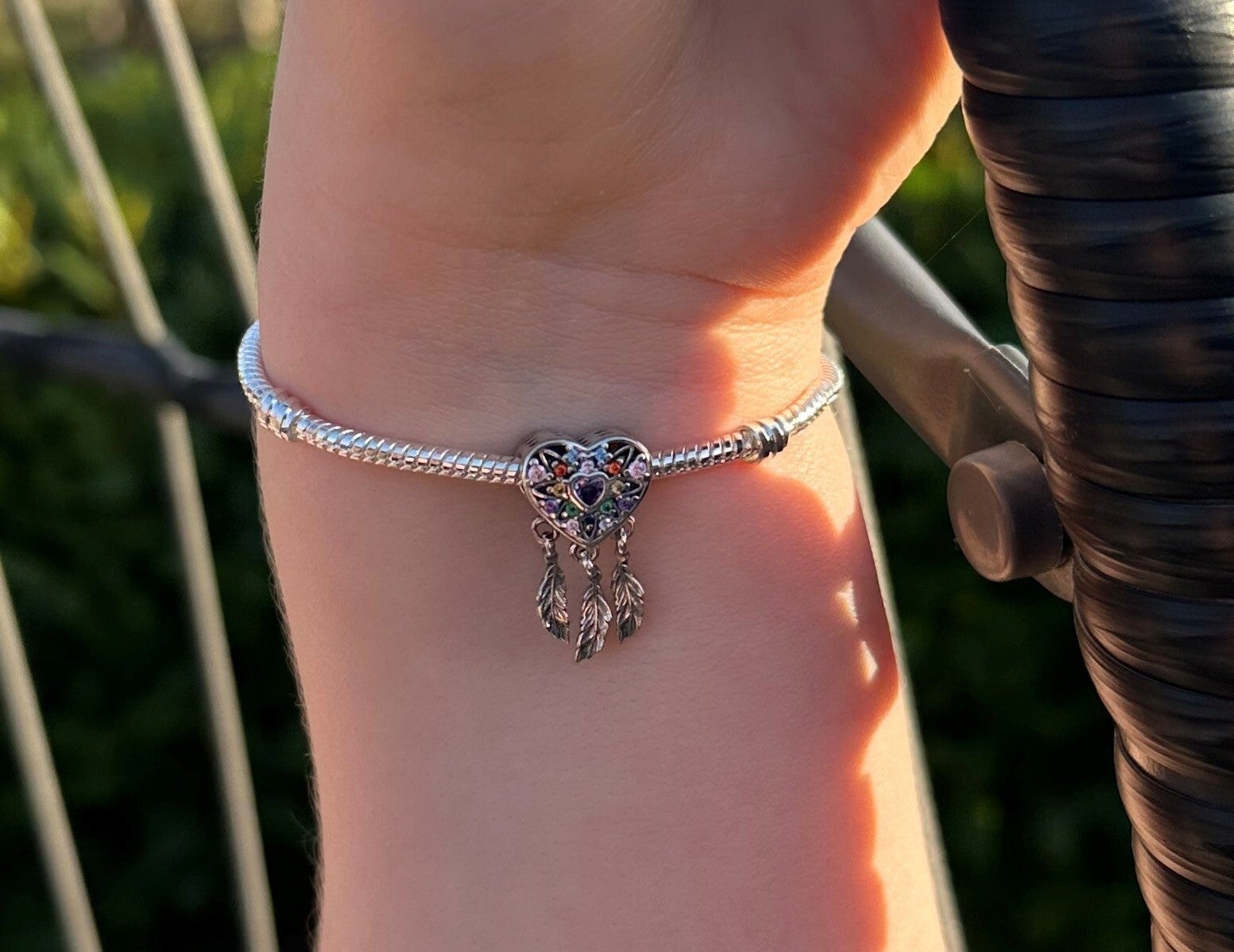 Featherbunny Heart Charm Bracelet Set