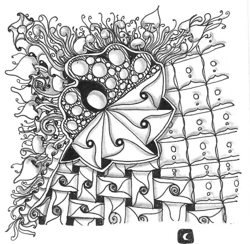 image zentangle noir et blanc prof certifiee motifs abstrait