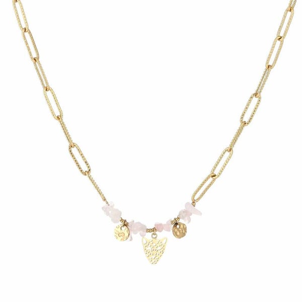 Ketting Luipaard - Goud / Roze