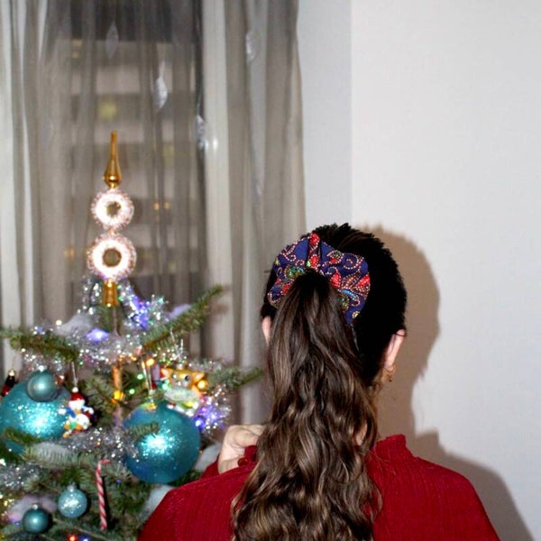 Batik Scrunchie - Blauw / Multi