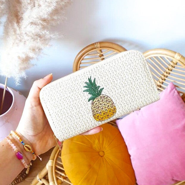 Portemonnee Ananas - Beige