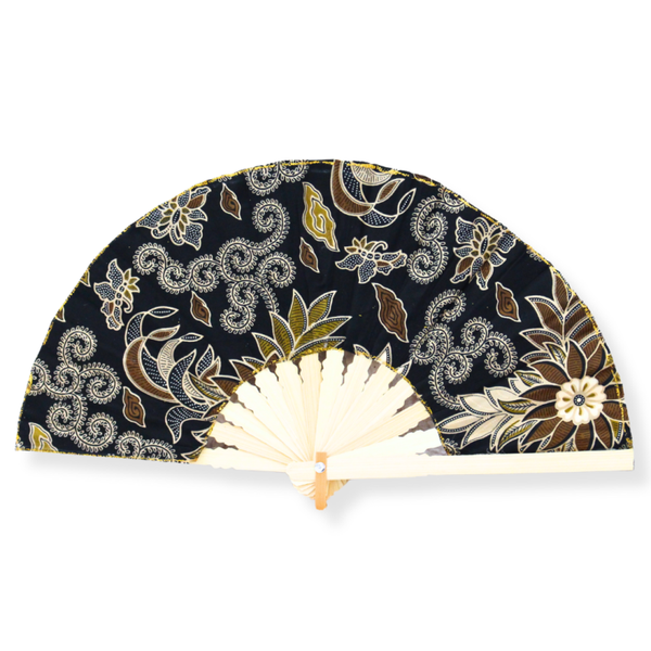 Batik Waaier - Zwart / Multi