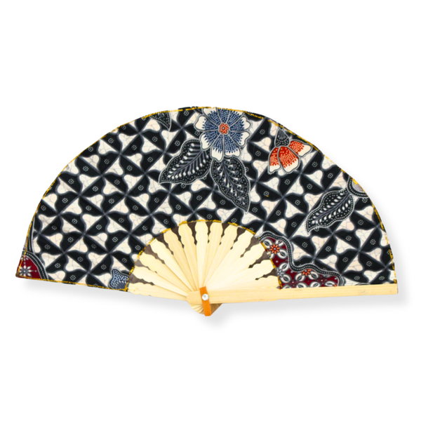 Batik Waaier - Wit / Multi