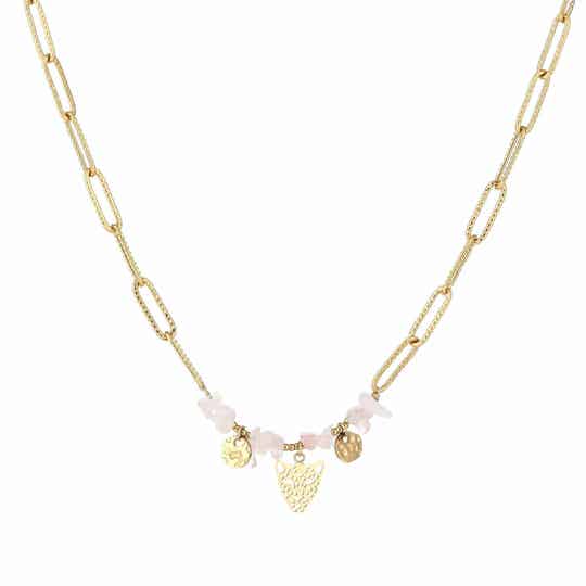 Ketting Luipaard - Goud / Roze