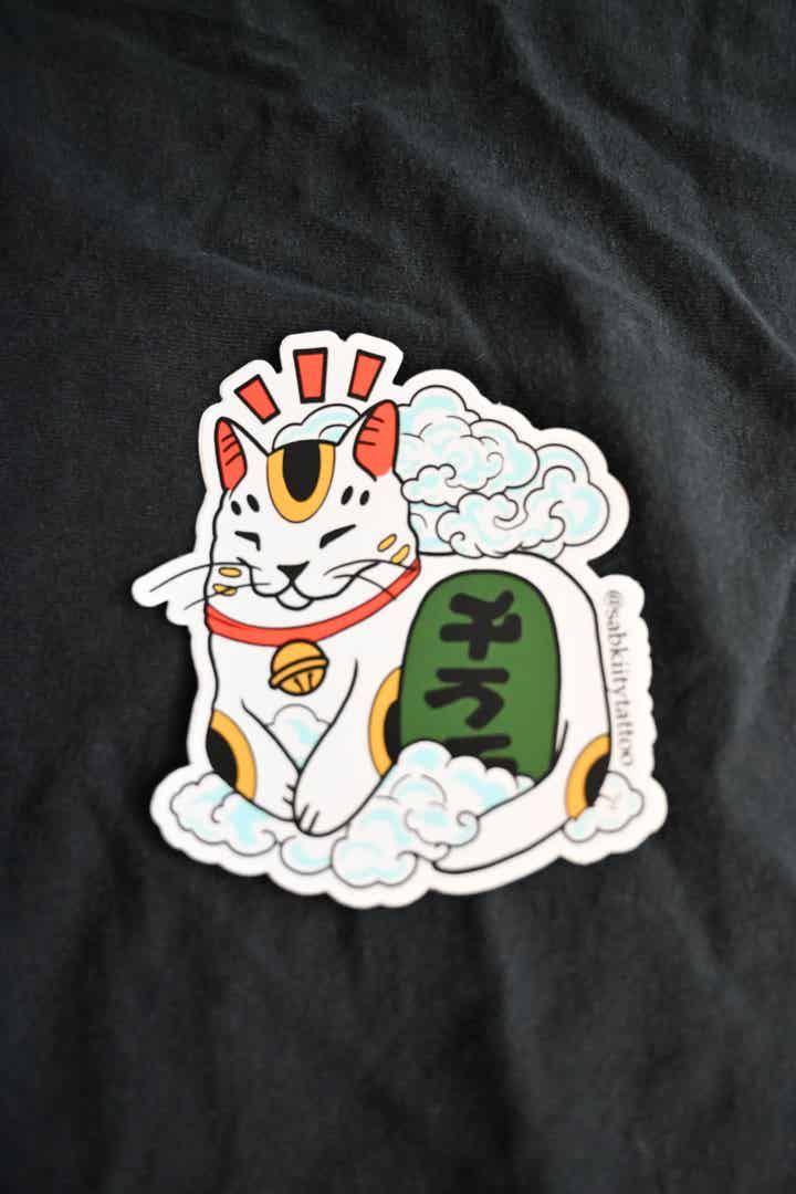 Zen Cat Custom Die-Cut Sticker