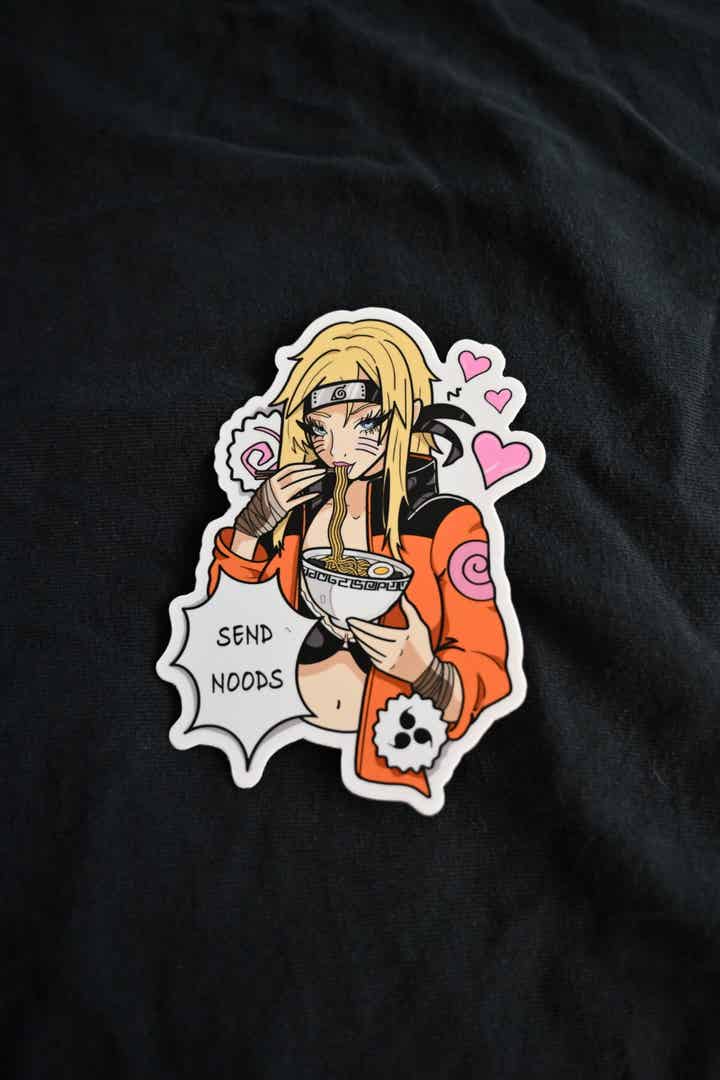Send Noods Naruto-Inspired Custom Die-Cut Sticker