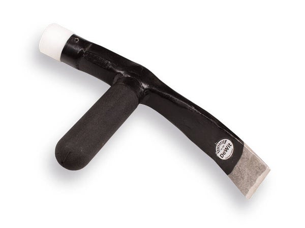 Straathamer 50mm DE WIT met fiberglassteel en nylon dop, bekbreedte 50 mm