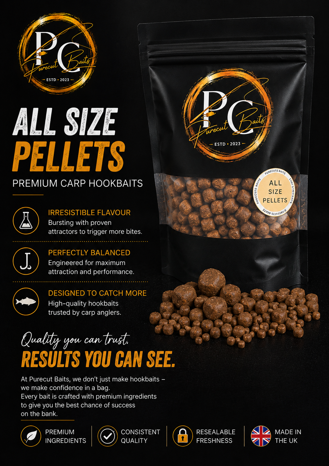 1kg Spicy Sausage Pellets