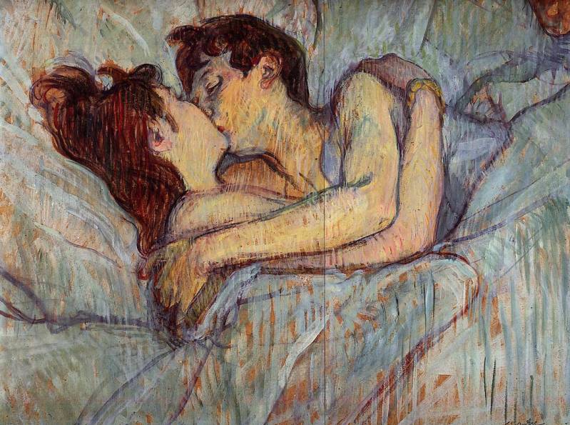 Henri de Toulouse-Lautrec In Bed: The Kiss 