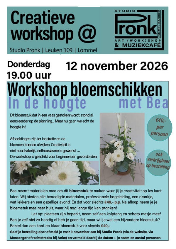 Workshop bloemschikken: In de hoogte