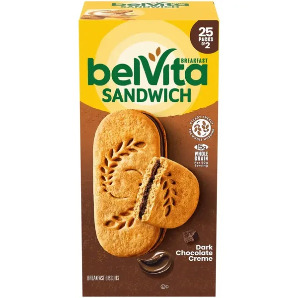 belVita Dark Chocolate Creme Breakfast Biscuits 25 pk.