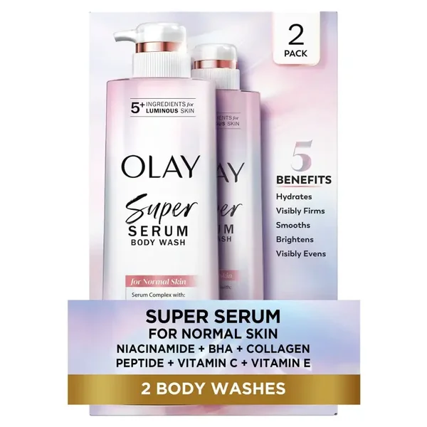 Olay Super Serum Body Wash, 18.5 fl. oz., 2 pk.