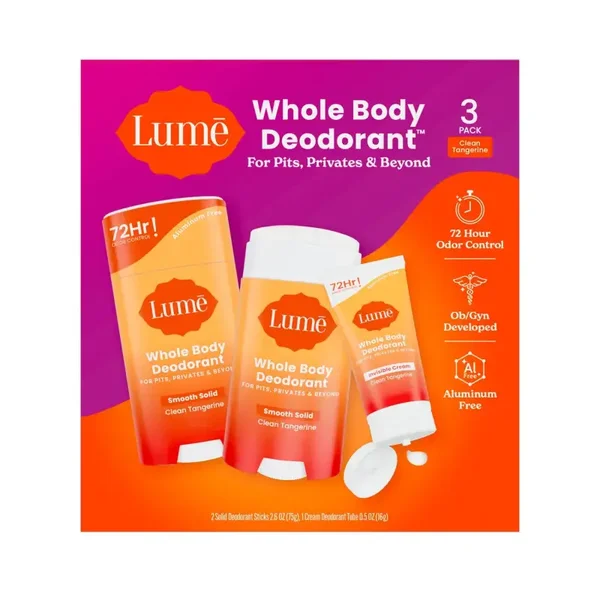 Lume Whole Body Solid Deodorant Stick & Mini Cream Set