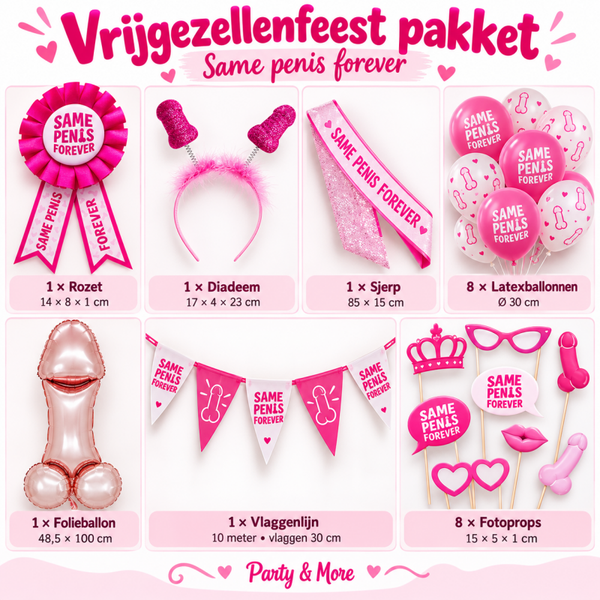 Same Penis Forever – Hét vrijgezellenfeestpakket voor de bride to be! 💕🥂