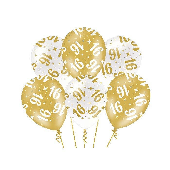 Fancy Party Balloons - 6 Stuks - Kies Leeftijden & Varianten