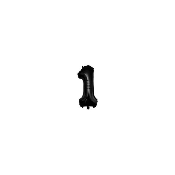 Foilballoon Black - 40 cm - Kies Cijfer