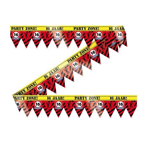 Traffic Sign Party Tape - 12 Meter - Kies Leeftijden & Varianten