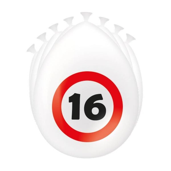 Traffic Sign Balloon - 8 Stuks - Kies Leeftijden & Varianten