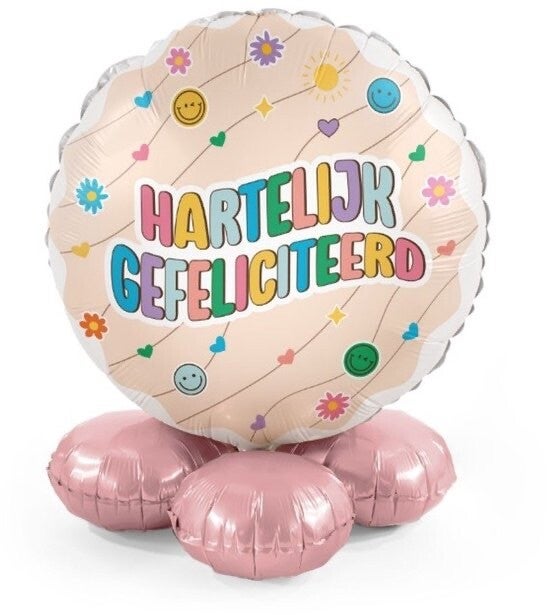 Zelfstaande Folieballon 43 cm - Feestelijke Cadeauballon - Verjaardag - Verschillende Varianten