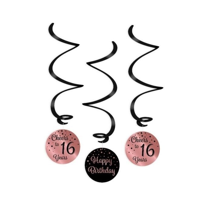 Swirl Rose/Black - 3 Stuks - Kies Leeftijden & Varianten