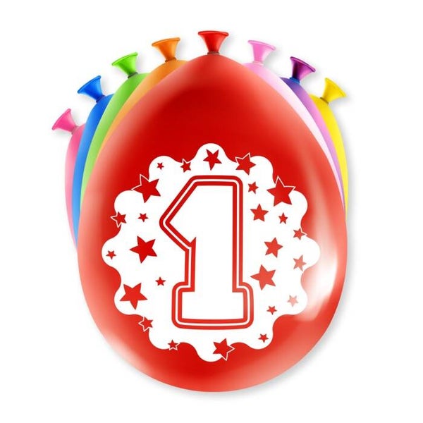 Happy Party Balloons - 8 Stuks - 1 t/m 21 + Kroonleeftijden - Kies Leeftijden & Varianten