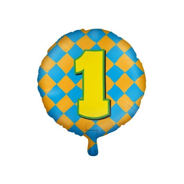 Happy Party Foilballoon - 46 cm - 1 t/m 21 + Kroonleeftijden - Kies Leeftijden & Varianten