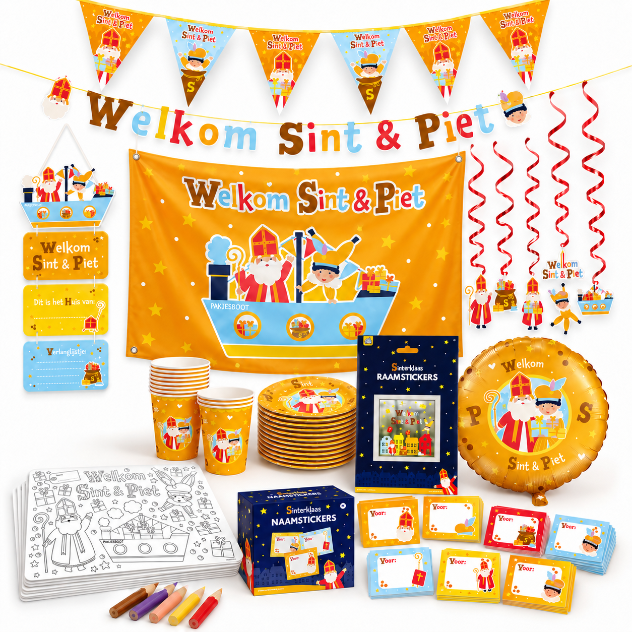 Mega Sinterklaas versieringspakket - Maak van pakjesavond een feestje!
