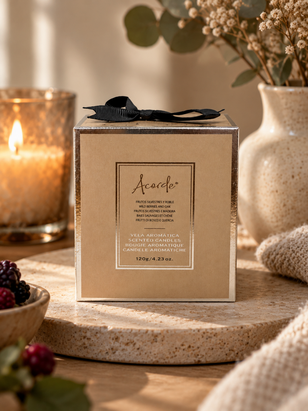 Acorde Geurkaars Wild Berries & Oak – 120 gram | Een vleugje luxe en warmte