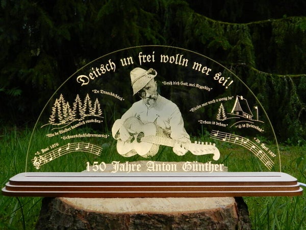 LED-Schwibbogen groß "150 Jahre Anton Günther"