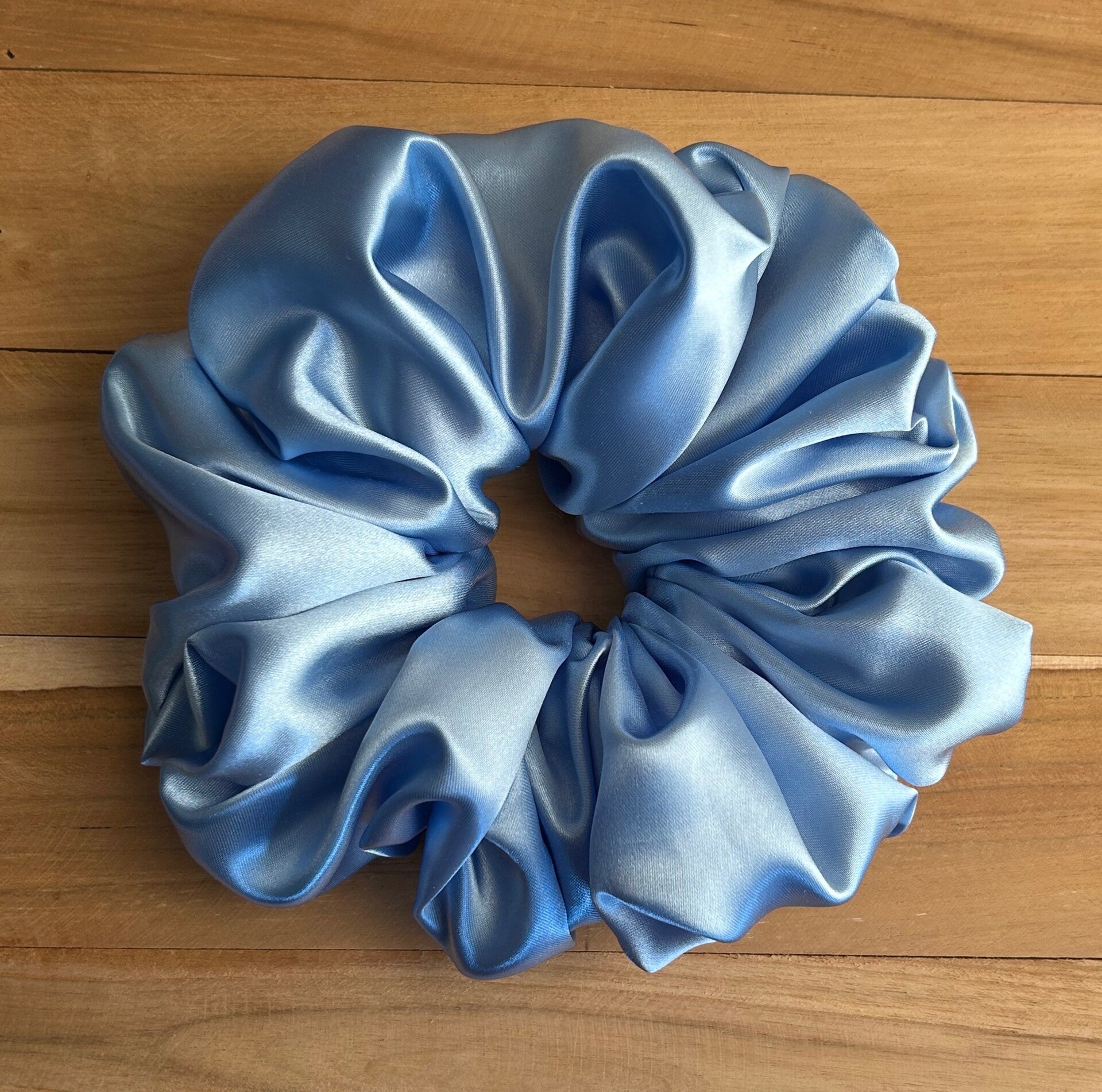 Chouchou Satin Bleu Ciel