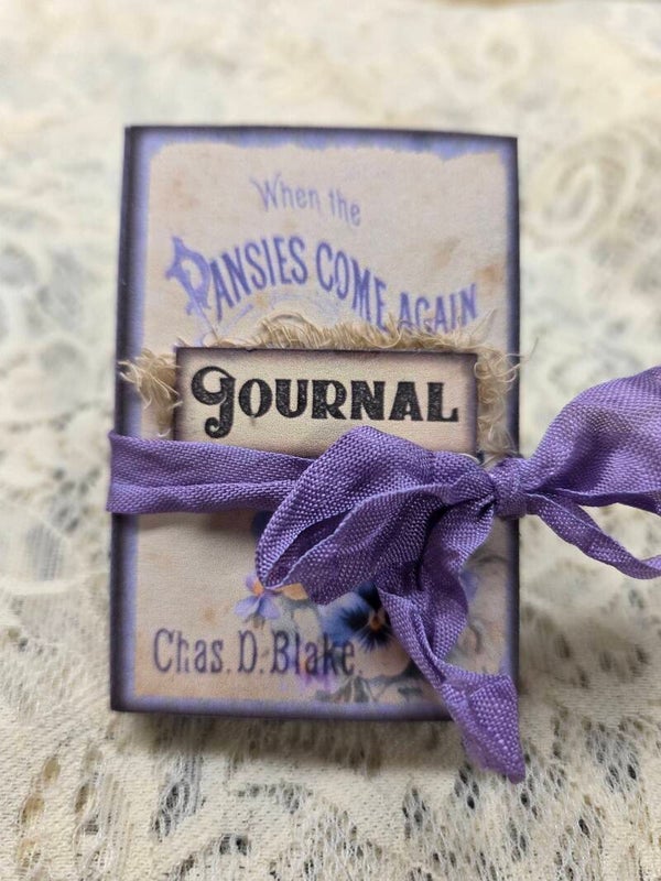 Mini Journal Pansies