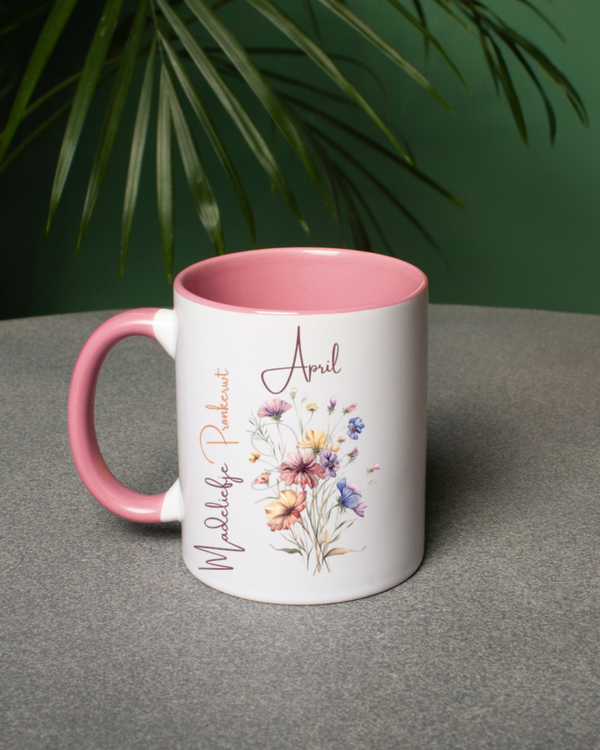 Mok Geboortebloemen april