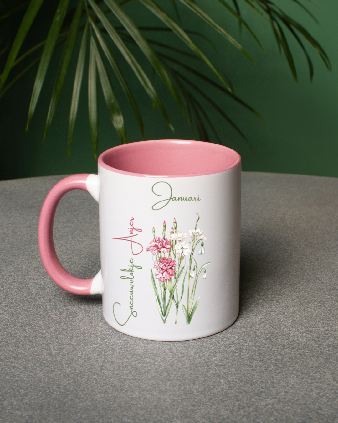 Mok Geboortebloemen januari