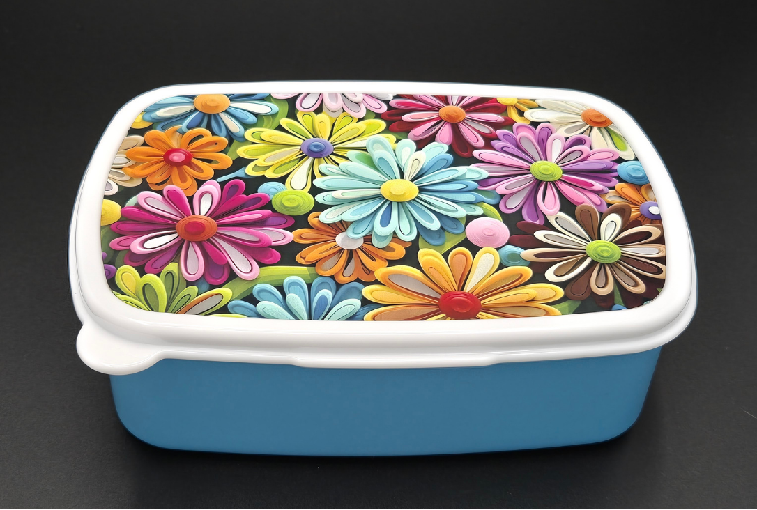 Lunchbox kleurrijke bloemen