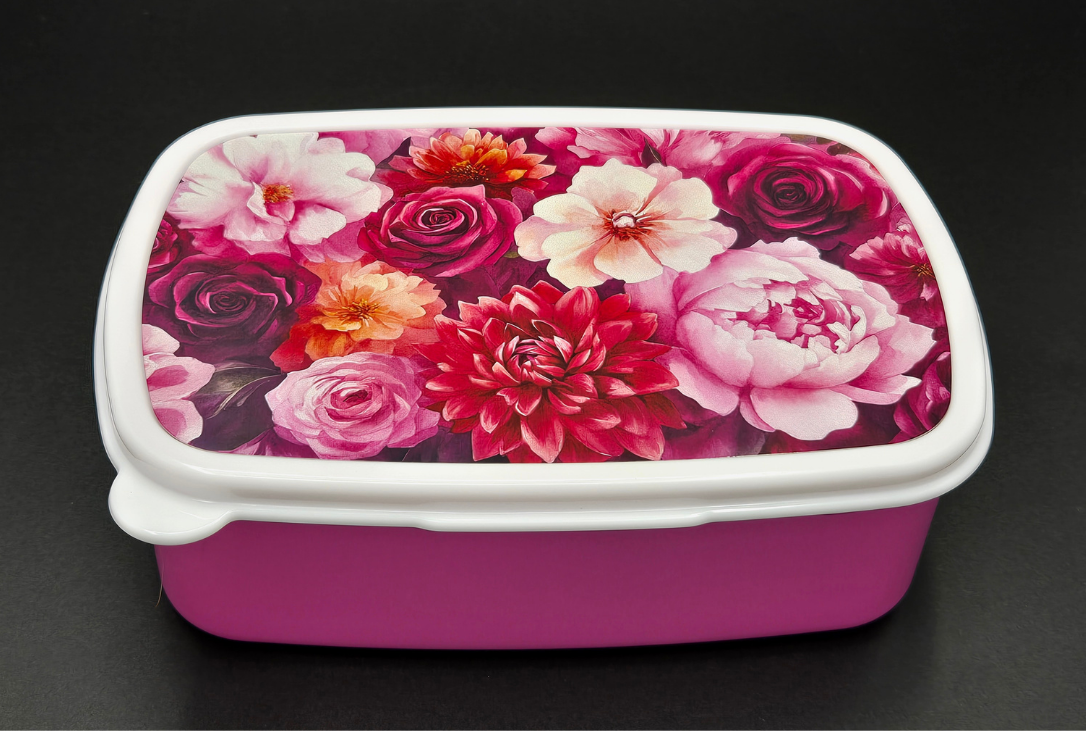 Lunchbox Roze bloemen