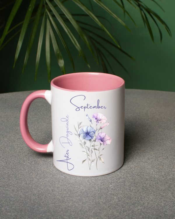 Mok Geboortebloemen september