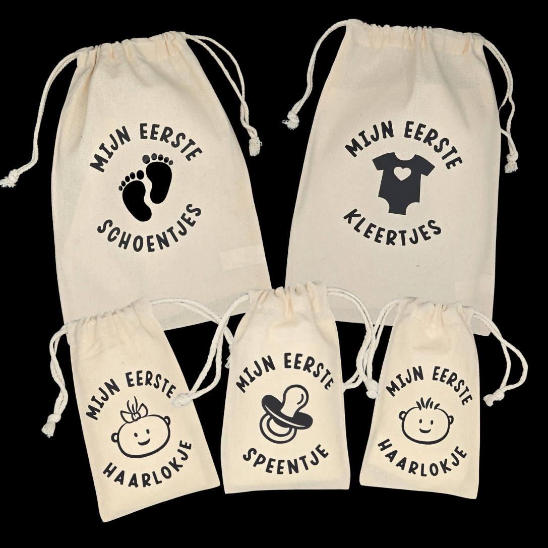 Serie bewaartasjes zwart